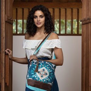 Myra Bag     aqua shoulder bag